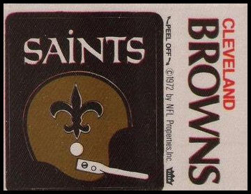 New Orleans Saints Helmet Cleveland Browns Name